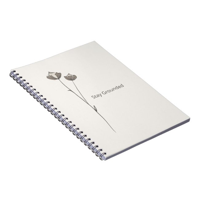 Nordic Minimal Nature Notebook - Stay Grounded Anteckningsbok (Högra Sidan)