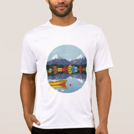 Nordic minimalist landscape t shirt