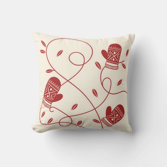 Nordic Mitten Mönster Cushion Kudde (Framsida)