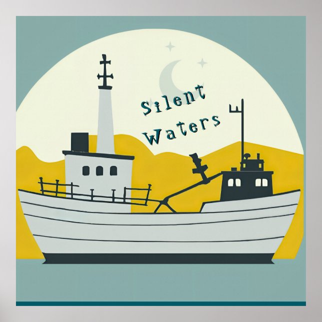 Nordic Moon Boat  Poster (Framsidan)