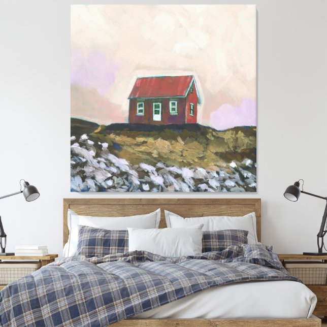 Nordic Red House Canvastryck (Insitu (sovrum))