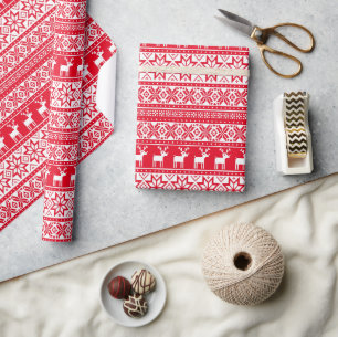 Nordic Reindeer Ugly jul Sweater Party Presentpapper