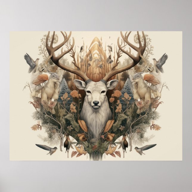 Nordic Retro Pagan Art Print/Poste Poster (Framsidan)