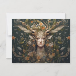 Nordic Retro Pagan Artistic Postcard Vykort