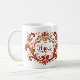  Nordic Rosemaling Mug, “Hygge” Scandinavian Coz Kaffemugg