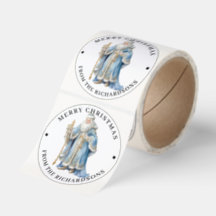 Nordic Santa, German St Nick Blue Merry Christmas 