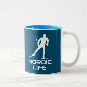 Nordic Skiing Life Två-Tonad Mugg