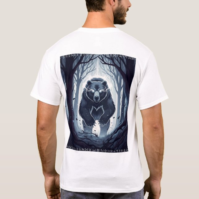 Nordic Spirit Bear T-Shirt - Mystical Forest Guard (Baksida)