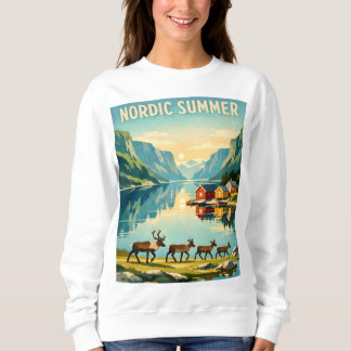 Nordic Summer – Vintage Scandinavian Fjord Travel T Shirt