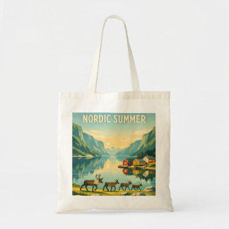 Nordic Summer – Vintage Scandinavian Fjord Travel Tygkasse