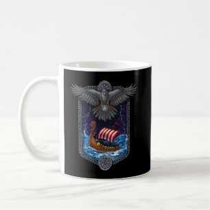 Nordic Viking Frakt Raven Kaffemugg
