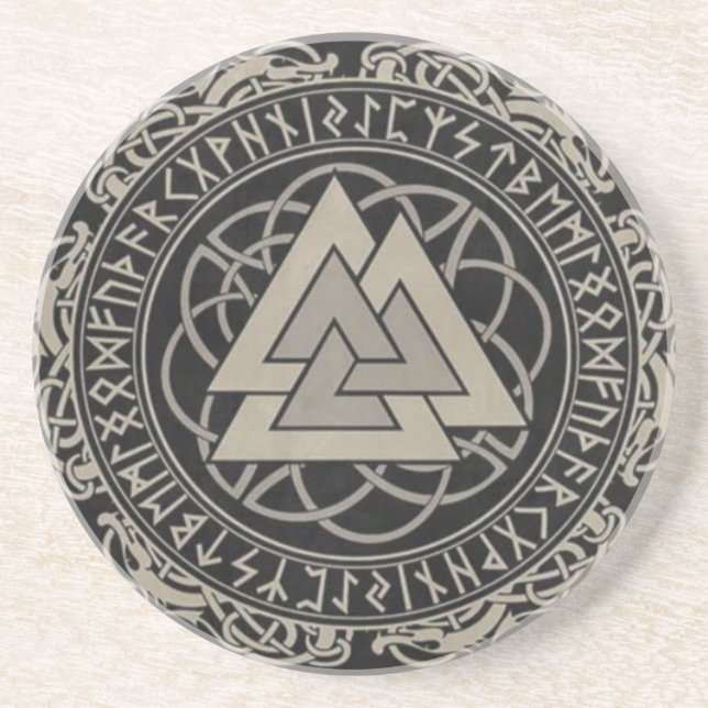 Nordic Viking Norse Rune Valknut design Underlägg (Framsidan)