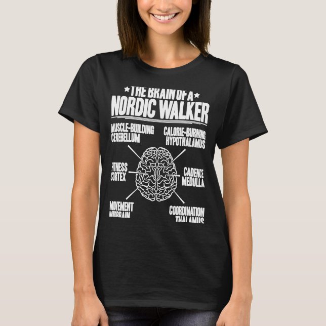 Nordic Walker Typical Brain Nordic Walking T Shirt (Framsida)
