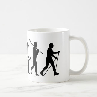Nordic Walking Evolutionstheorie des Gehens Kaffemugg