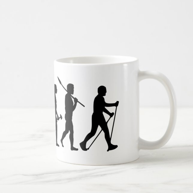Nordic Walking Evolutionstheorie des Gehens Kaffemugg (Höger)