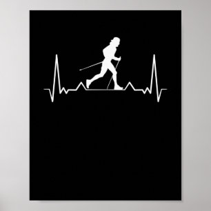 Nordic Walking Heartslag Poster