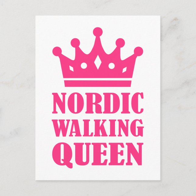 Nordic Walking Queen Vykort (Framsida)