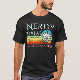 Nördiga Pappa Bygg Karaktär RPG D20 Gaming familj T Shirt