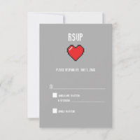 Nördigt 8-bitars hjärta rsvp