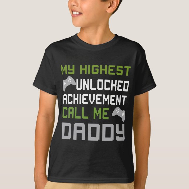 Nördigt fadersdagspresent för datorspelande pappa t shirt (Framsida)