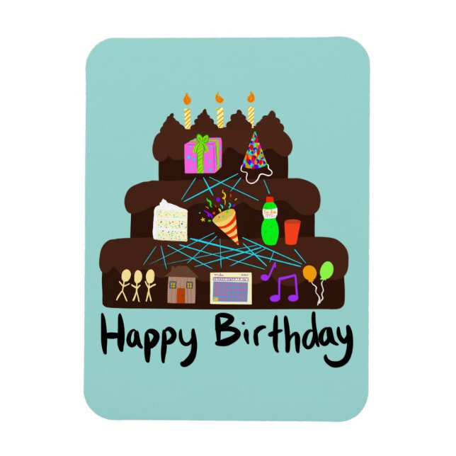 Nördigt Födelsedags Neuronnätverk Magnet (Vertikal)