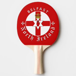 Nordirisk paddla, Belfast, Irish Ulster Flagga Pingisracket