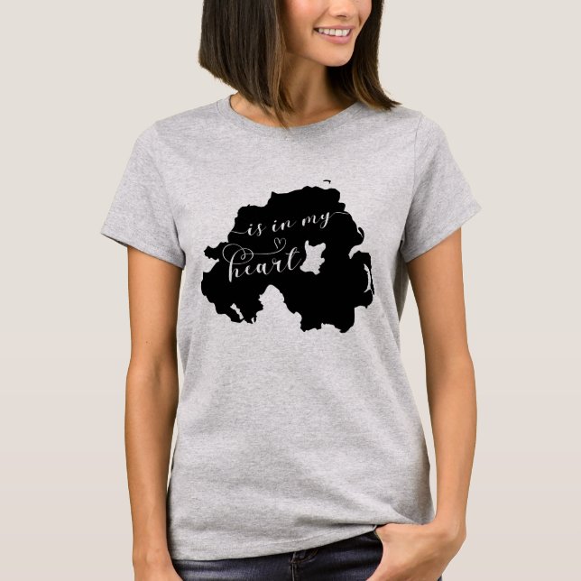 Nordirland är i mitt hjärta t shirt (Framsida)