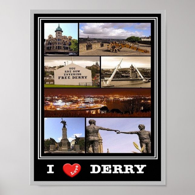 Nordirland - Derry - I Kärlek - Poster (Framsidan)
