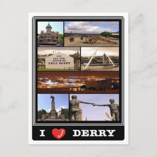 Nordirland - Derry - I Kärlek - Vykort