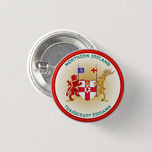 Nordirland Heritage Emblem Knapp (Framsida & baksida)