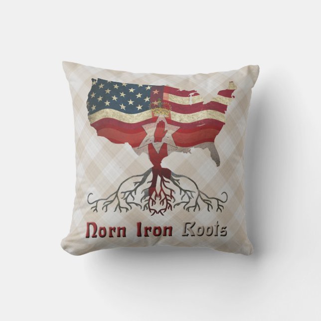 Nordirlands amerikanska rötter kudde (Framsida)