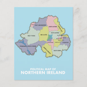 Nordirlands politiska Karta. Flygblad