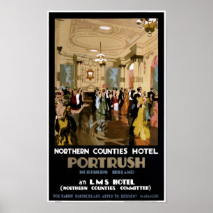 Nordirlands Portrush Vintage resor Poster
