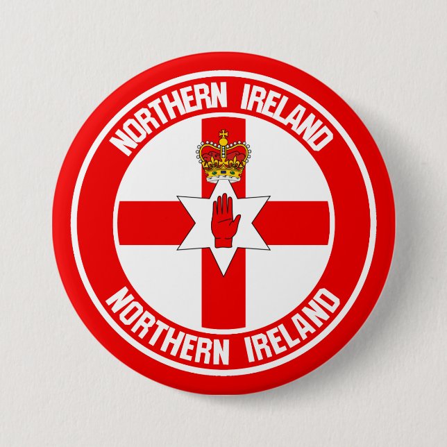 Nordirlands Round Emblem Knapp (Framsida)