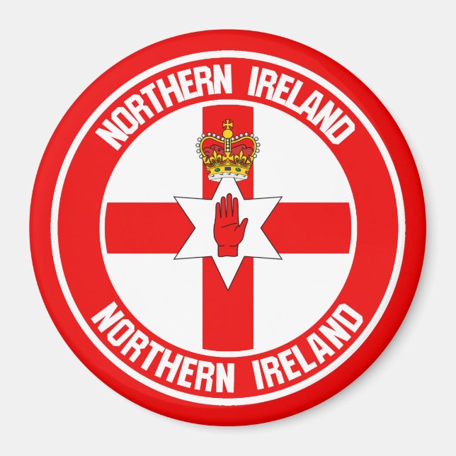 Nordirlands Round Emblem Magnet (Framsidan)