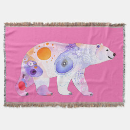 Nordisk björn i vattenfärg filt