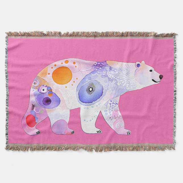 Nordisk björn i vattenfärg filt (Framsidan)