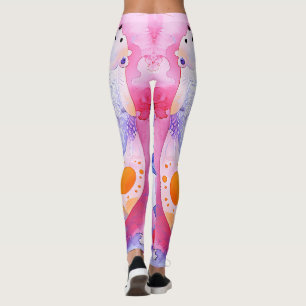 Nordisk björn i vattenfärg leggings