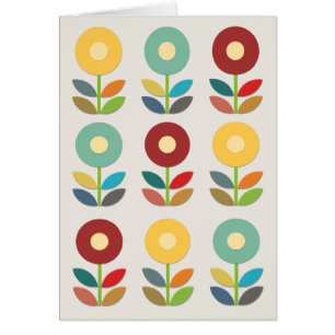 Nordisk blommaPapercut stil Hälsningskort