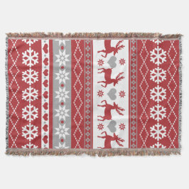 Nordisk filt för kast för julrenkärlek