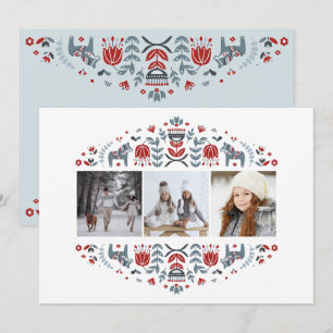 Nordisk folkart   Jul-Helgdagar - multifoto Julkort