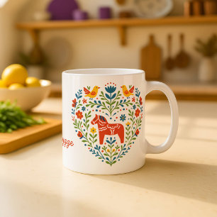 Nordisk folkkonst Dala hästmugg Kaffemugg