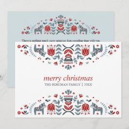 Nordisk Folkkonst | Dalahäst Julhelg Julkort