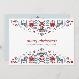 Nordisk Folkkonst | Dalahäst Julhelgdag Julkort