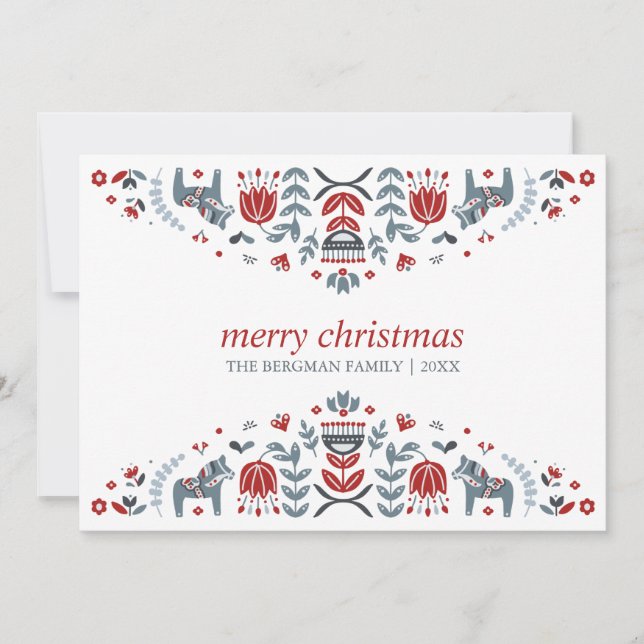 Nordisk Folkkonst | Julhelg 3 Foto Julkort (Framsida)