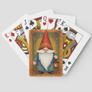 Nordisk folkkonst Tomte med lykta Casinokort