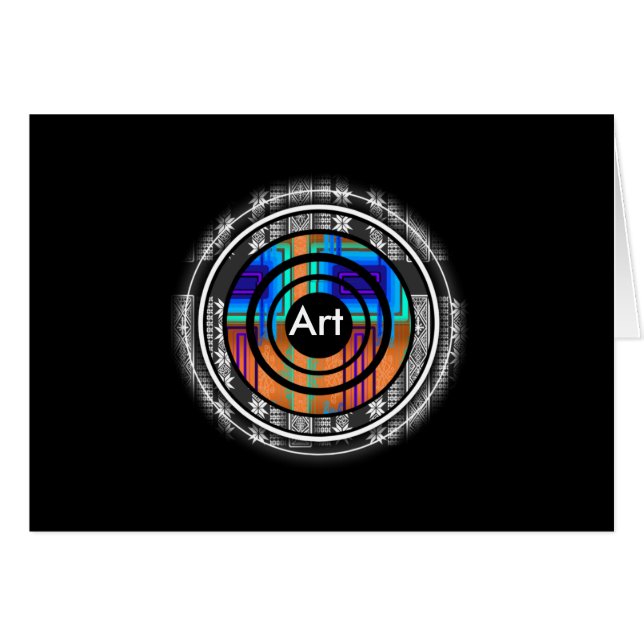 Nordisk framtida monogram hälsningskort (Framsidan Horizontal)