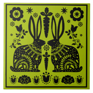 Nordisk hare hare, hjälltrott kakelplatta