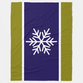 Nordisk havskräfta Blåvitvit Rand Snowflake Fleecefilt