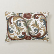Nordisk Heritage Rosemaling Design Dekorativ Kuddc